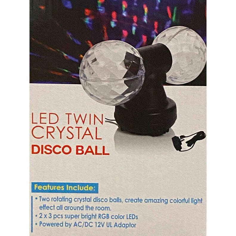 LED Twin Crystal Disco Ball - Halloween decor at Party Pig Austin