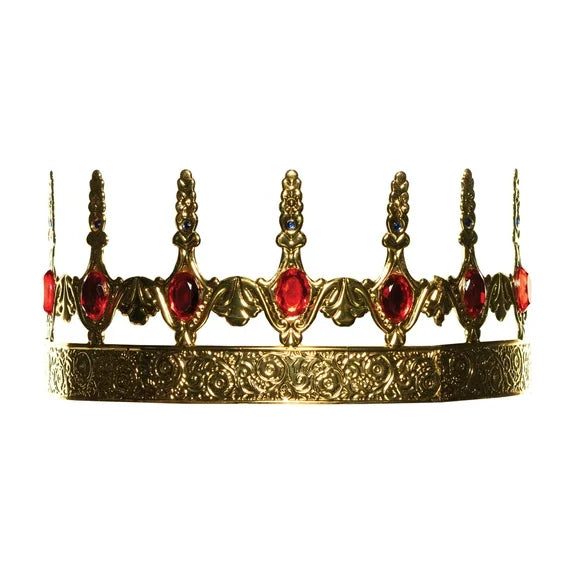 Adult Gold Crown with Red Jewel