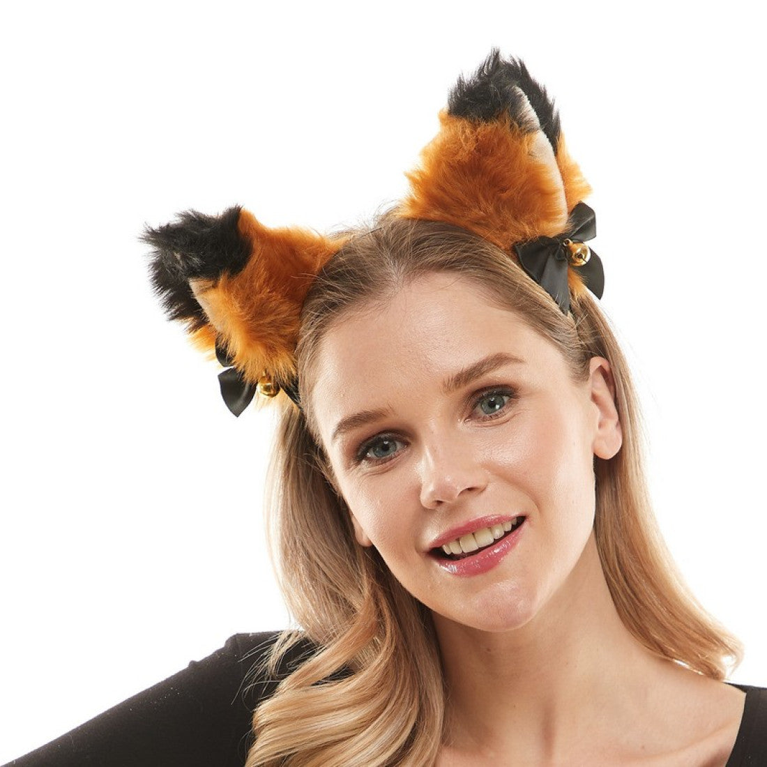 Orange & Black Fox Ear Headband