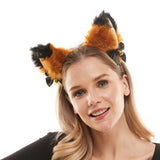Orange & Black Fox Ear Headband
