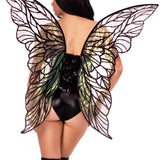 Black Iridescent Strapless Fairy Wings