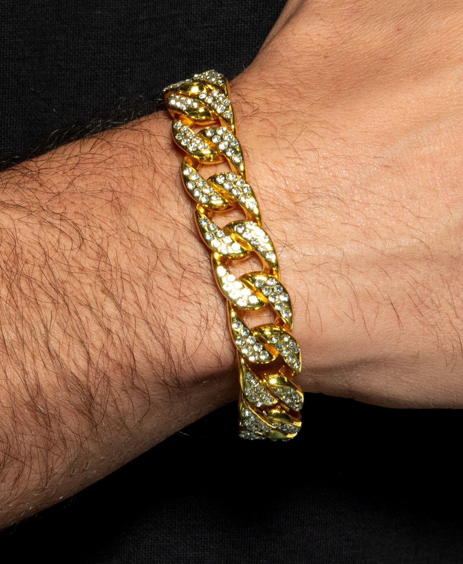 Men's Gold-Tone Cuban Link Costume Bracelet