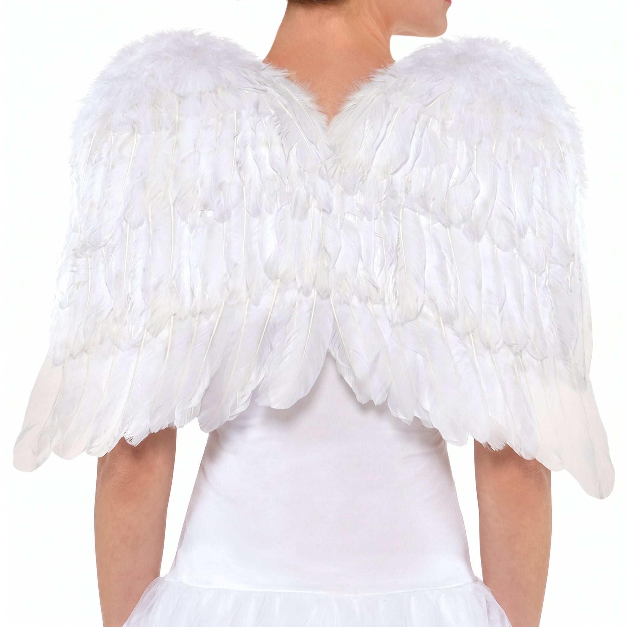 White Feather Costume Wings, 22 in