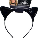 Black Lace Cat Ear Headband