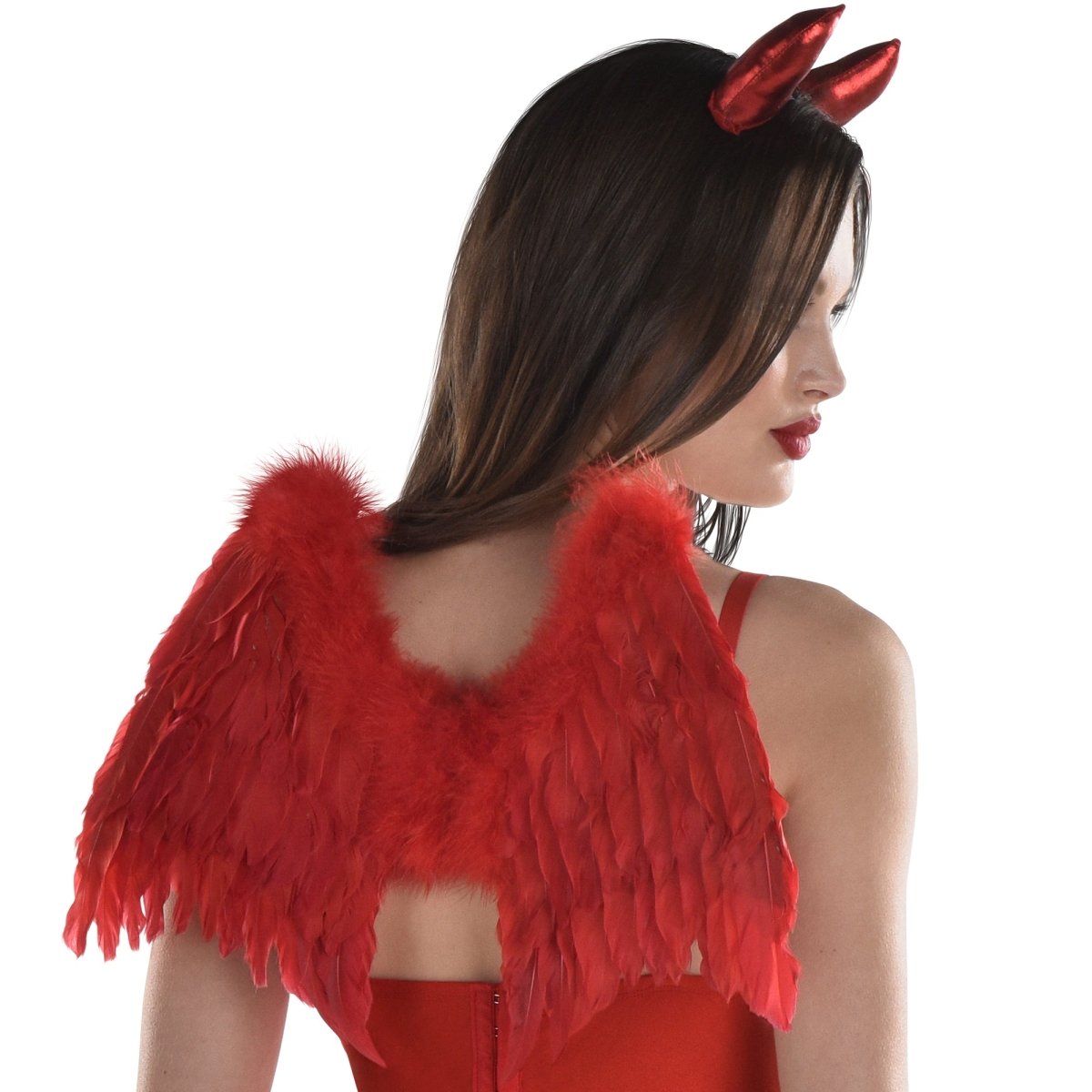 Red Feather Devil Wings, 22 in