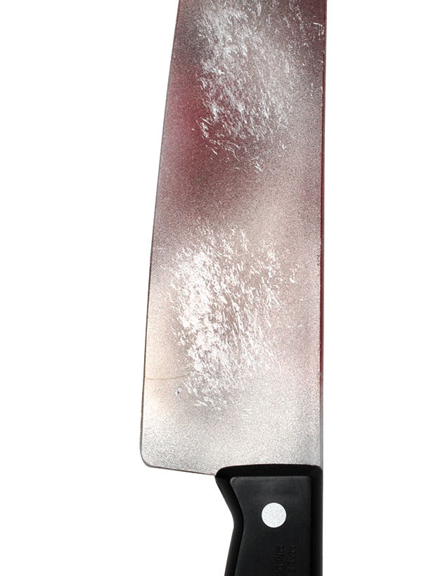 Ghost Face Bloody Butcher Costume Knife, 15 in