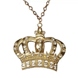 Gold-Tone Crown Costume Necklace