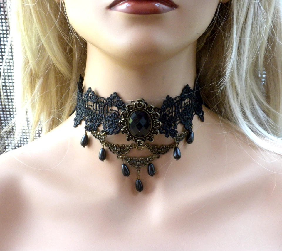 Victorian Lace Costume Choker