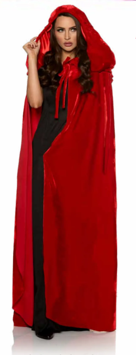 Deluxe Hooded Velvet Costume Cape