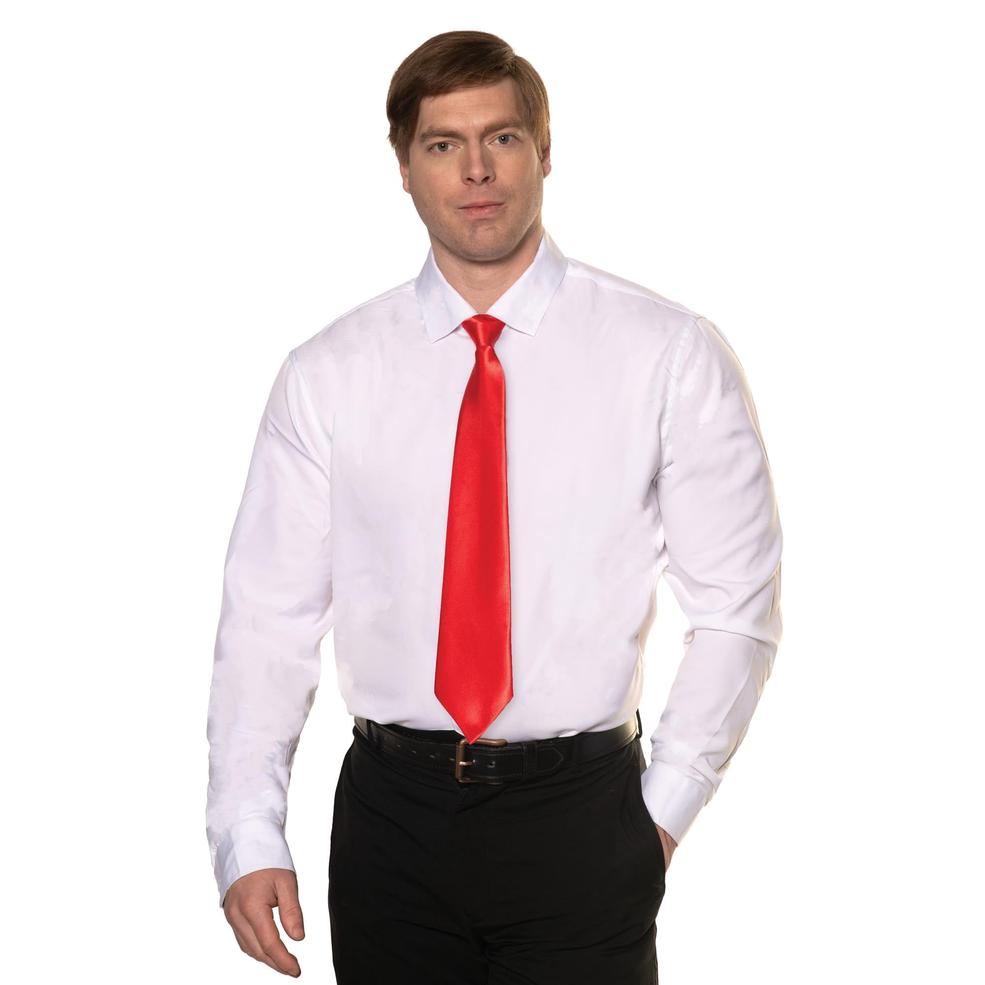 Red Zip-Up Costume Tie